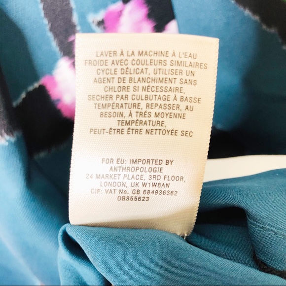 SOLD Anthropologie Moulinette Soeurs Teal Floral - Picture 11 of 12